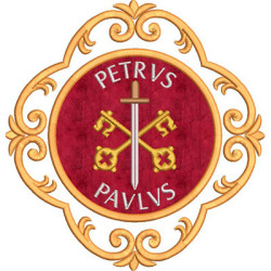 Diseño Para Bordado Marco Con Llaves Y Espada De San Pedro Y San Pablo