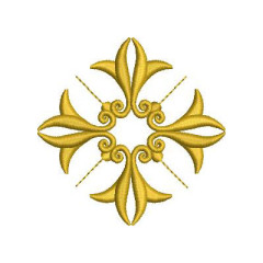Matriz De Bordado Cruz Decorada 380..
