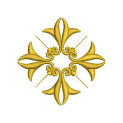 Matriz De Bordado Cruz Decorada 380