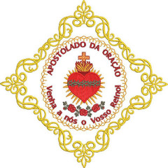 Matriz De Bordado Apostolado Da Oração 18 Cm..
