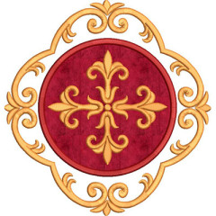 Matriz De Bordado Moldura Aplicada Com Cruz Decorada 2..