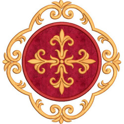 Embroidery Design Applied Frame With Decorated Cross 20 Cm