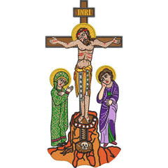 Matriz De Bordado Cena Da Crucificação Jesus 2..
