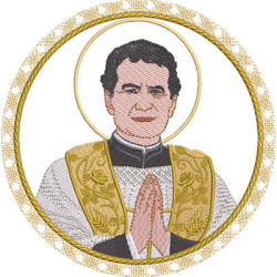 Embroidery Design Saint John Bosco Medal 15 Cm