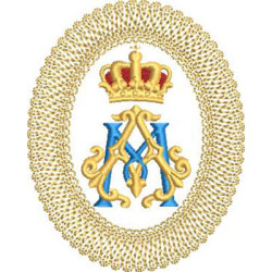 Embroidery Design 10 Cm Ave Maria Medal