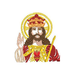 Diseño Para Bordado Cristo Rey 7 Cm