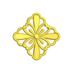 Diseño Para Bordado Cruz Decorada 382