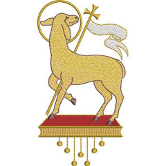 Matriz De Bordado Cordeiro Agnus Dei 17 Cm..