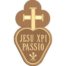 Embroidery Design Passionist Heart 13 Cm