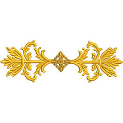 Diseño Para Bordado Motivo De Volutas Y Roleos En Horizontal 15 Cm