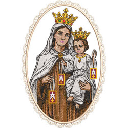 Matriz De Bordado Medalha Nossa Senhora Do Carmo 23 Cm