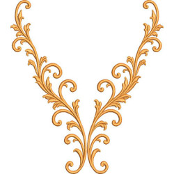 Diseño Para Bordado Volutas De Semi-arco De 20 Cm
