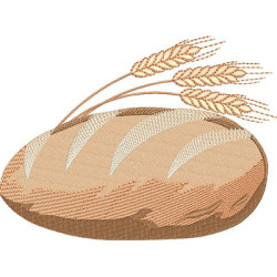 Diseño Para Bordado Pan Y Hogaza De Trigo De 17 Cm