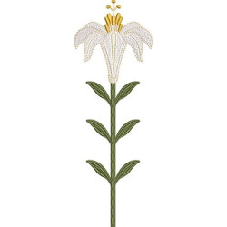 Embroidery Design Solitary Lily 30 Cm