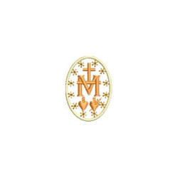 Matriz De Bordado Mini Medalha Nossa Senhora Das Graças 4 Cm