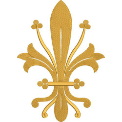 Matriz De Bordado Flor De Lis Grande 27 Cm