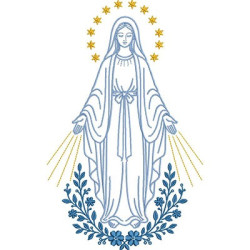 Matriz De Bordado Nossa Senhora Das Graças Contornada