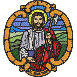 Embroidery Design Saint Jude Thaddeus (13 Cm) In A Frame