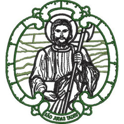 Embroidery Design Saint Jude Thaddeus In A Frame Outlined