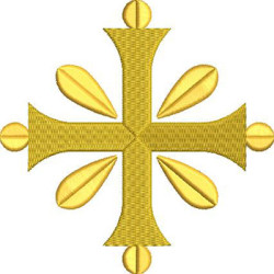 Matriz De Bordado Cruz Decorada 388