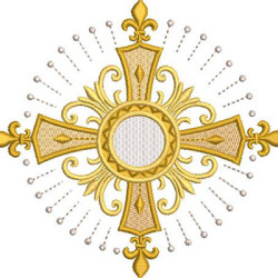 Matriz De Bordado Cruz Decorada 390