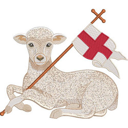 Embroidery Design Realistic Lamb 18 Cm