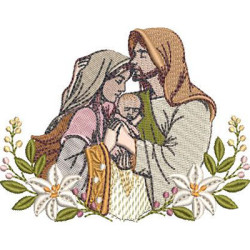 Embroidery Design Holy Family With Lilies 11 Cm
