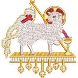 Embroidery Design Lamb Of God 9 Cm