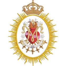 Matriz De Bordado Medalha Doloroso Coração De Maria 22 Cm