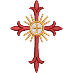 Matriz De Bordado Cruz 10 Cm