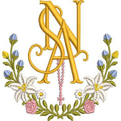 Matriz De Bordado Monograma Nossa Senhora Aparecida..