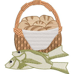 Embroidery Design Basket Of Loaves And Fish