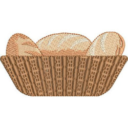 Matriz De Bordado Cesto De Pães 11 Cm