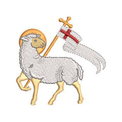 Embroidery Design Lamb Of God, 8 Cm