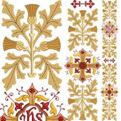 Embroidery Design Decorated Gallery Cross Set 137