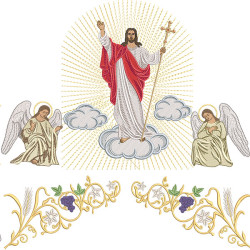Diseño Para Bordado Juego Horizontal Jesús Resucitado 139