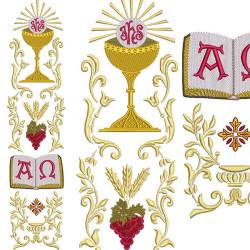 Embroidery Design Set For Bible Gallon And Goblet 141