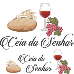 Matriz De Bordado Ceia Do Senhor Pão E Vinho