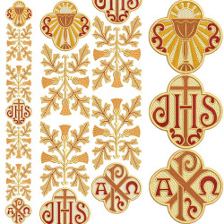 Embroidery Design Stole Set 3 Elements 153