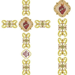 CASTIMOUS HEART SET FOR ROMAN CHASUBLE 167