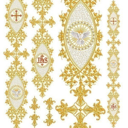 Embroidery Design Divine Stole Set 169