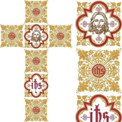 SET ROMAN CHASUBLE JESUS 177