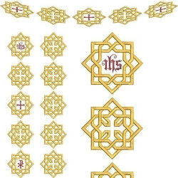 Embroidery Design Set For Cross Chasuble And Decorated 179