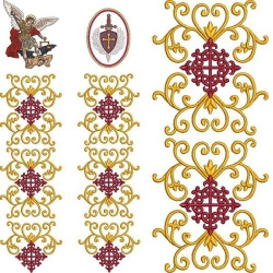 Embroidery Design Set For Stola Saint Michael Archangel 224