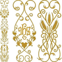 Embroidery Design Set For Ihs Gallon With Wheat 1 Meter