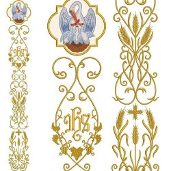 Embroidery Design Set For Liturgic Pelican Gallon Ihs