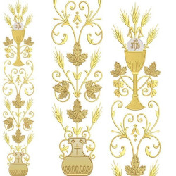 Embroidery Design Set For Gallon Chalice With Wheat