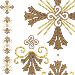 Embroidery Design Set For Chasuble And Galon Cross 281