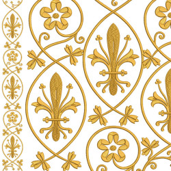 Embroidery Design Set For Gallon Fleur Of Lis 282