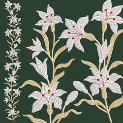 Embroidery Design Set For Gallon Lilies With 1 Meter 283